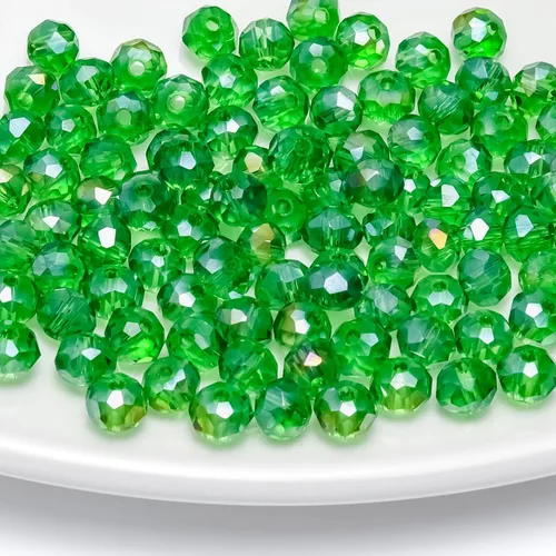 Vista 21 de 246 cuentas de cristal redondas de 0.118 pulgadas (0.118 in) con múltiples facetas sueltas espaciadoras de cristal para hacer joyas, pulseras