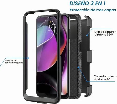 Vista 2 de Njjex Funda para Moto G 5G 2022, para Motorola G 5G 2022, funda de teléfono [Nbeck] a prueba de golpes resistente con protector de pantalla