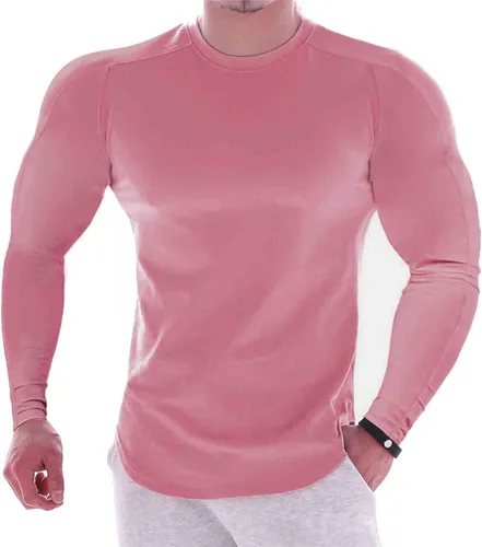 Vista 39 de Camisas de compresión atléticas de manga larga para hombre, capa base, camisa de entrenamiento atlético, camisas de compresión, camisetas deportivas