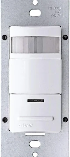 Vista 3 de Leviton Decora - Paquete de sensores de ocupación de interruptor de pared con paquete de energía súper resistente