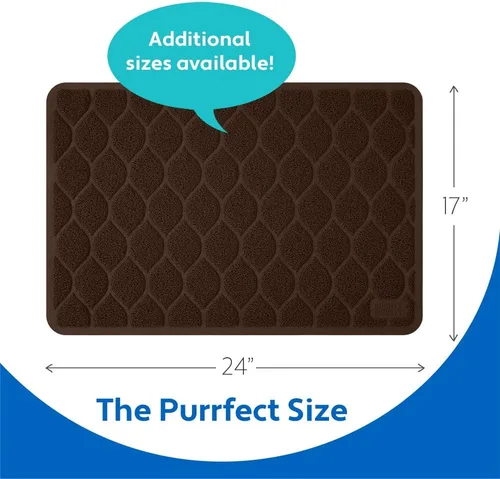 Vista 6 de MIGHTY MONKEY - Alfombrilla de atrapamiento para bandeja de arena de gato impermeable sin BPA, fácil de limpiar, respaldo texturizado, suave