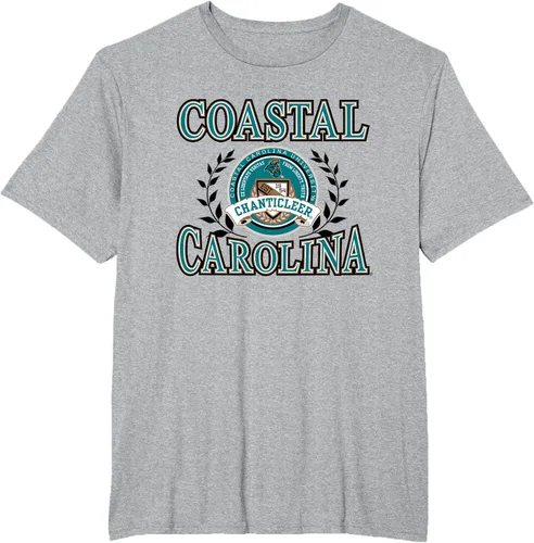 Vista 11 de Coastal Carolina Chanticleers Laurels - Camiseta con logotipo, Blanco