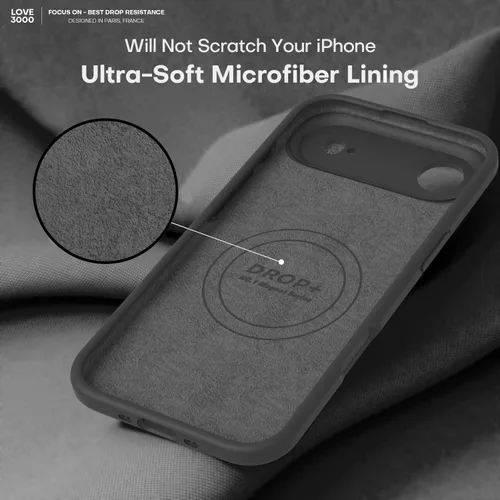 Vista 7 de LOVE 3000 Diseñada para Funda iPhone Air, Silicona Premium [Compatible con Magsafe][Forro de Microfibra Suave Anti-Rayones] Funda Protectora