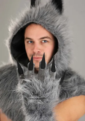 Vista 4 de Disfraz Sexy de Lobo para Hombre Multicolor
