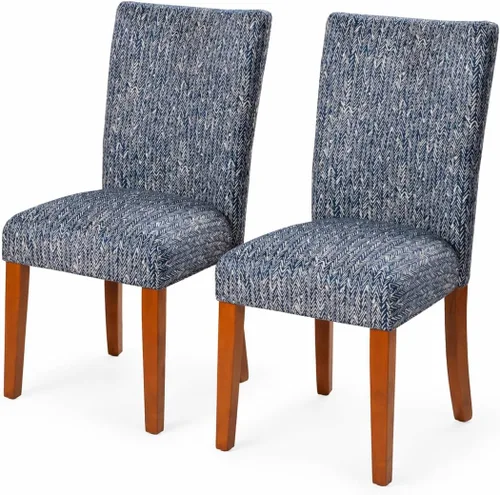 Vista 16 de HomePop Parsons Silla de comedor, gris (juego de 2)