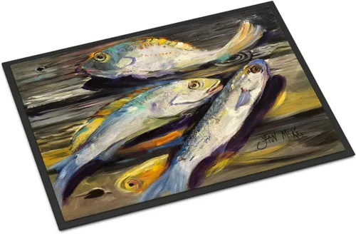 Vista 86 de Caroline's Treasures JMK1017JMAT - Tapete de caza de rana garza azul, 24 x 36 pulgadas, tapete para puerta delantera, interior y exterior