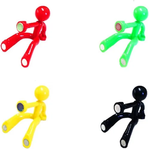 Vista 13 de Creative Wall Climbing Villain - Imanes para refrigerador, imán para colgar en la llave (negro, blanco, azul, naranja)