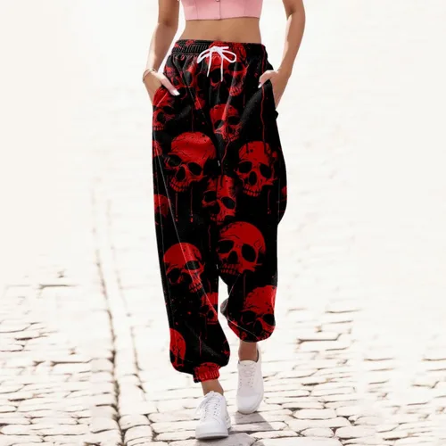 Vista 2 de Sweatpants for Women Cinch Bottom Drawstring Elastic Waist Pants Sporty Athletic Joggers Trousers with Pockets