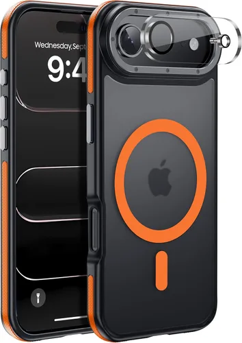 Vista 54 de Funda magnética para iPhone Air con protector de lente de cámara, protección grado militar de 10 pies, compatible con funda MagSafe Slim para iPhone