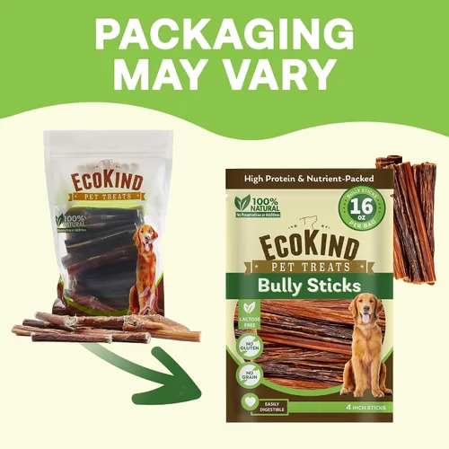 Vista 8 de EcoKind Pet Treats Palitos masticables totalmente naturales de 4 pulgadas para perros Bolsa de 16 onzas Deliciosos masticables ricos