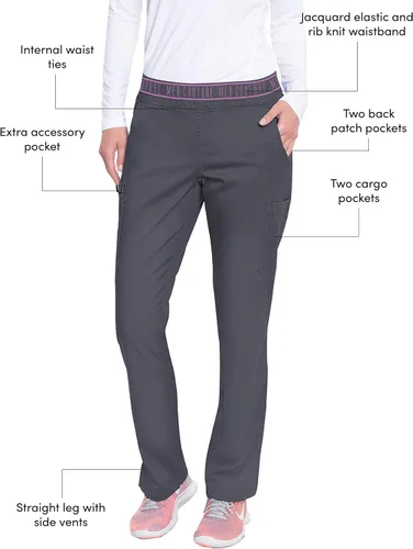 Vista 4 de Med Couture Touch Yoga 2 - Pantalón de bolsillo tipo cargo para mujer