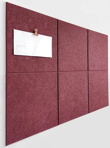 Vista 48 de Tabla de corcho alternativa de 24 x 36 pulgadas, paquete de 6 azulejos de pared de fieltro con pestañas adhesivas extraíbles seguras, tableros