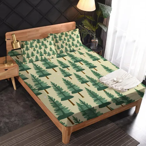 Vista 2 de Forest Sheets tamaño individual – Sábanas de cama para niños, microfibra suave y bolsillo profundo, sábanas y fundas de almohada estampadas sin
