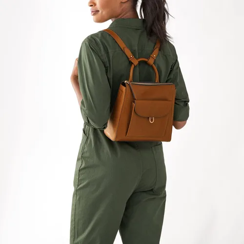 Vista 5 de Fossil Parker - Mini mochila de cuero para mujer, Saddle