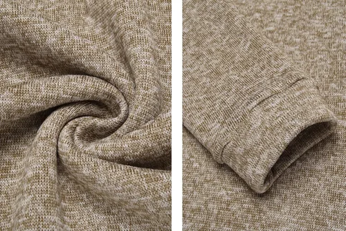 Vista 5 de COOFANDY Sudadera de punto casual para hombre, suéter de moda térmico ajustado