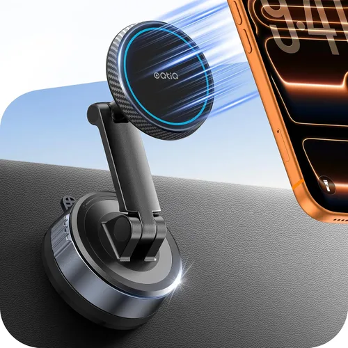 Vista 10 de OQTIQ Soporte para portavasos de teléfono compatible con MagSafe, brazo largo de extensión rápida y rotación de 360°, se adapta a portavasos de 3 a