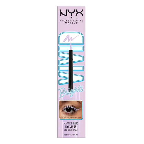 Vista 8 de NYX PROFESSIONAL MAKEUP Vivid Brights Delineador Líquido, Delineador de Ojos Resistente a las Manchas con Punta Precisa - Rosa Lila 07 Lila Link