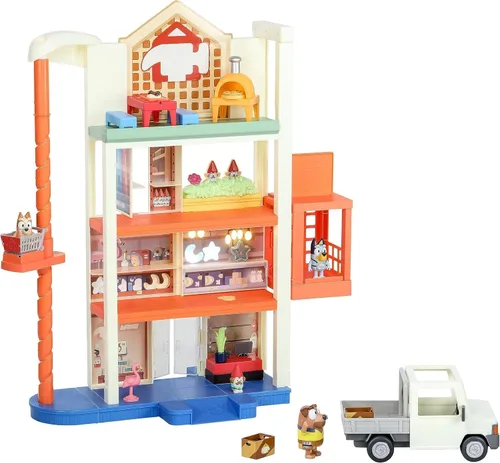 Vista 10 de Bluey Bluey - Juego de supermercado y bingo con escalera mecánica, juguetes de simulación para niños pequeños, sonidos y 15 piezas, juego de tienda