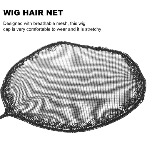 Vista 9 de Lurrose 8 gorras de peluca de malla elástica para el cabello, gorras elásticas con forro para pelucas, gorra de malla elástica y ajustable