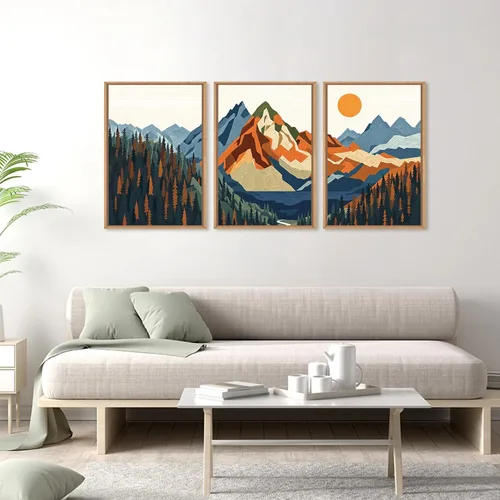 Vista 233 de FWIEXA Juego de Arte de Lienzo Bohemio Enmarcado para Pared, Cuadros Botánicos Verde Salvia Decoración de Pared, Impresiones de Arte de Plantas