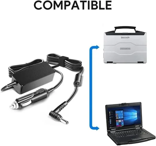 Vista 2 de KFD Adaptador DC 12V-24V para Panasonic Toughbook CF-18 CF-19 CF-29 CF-30 CF-31 CF-33 CF-50 CF-51 CF-52 CF-53 CF-54 CF-73 CF-74 FG-Z1 CF-T2 CF-T4