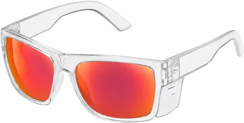 Vista 10 de Lentes de sol de seguridad para hombre, negro mate, lentes de sol de seguridad polarizados, cumplen con las normas ANSI Z87+, protección UV