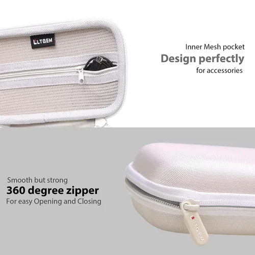 Vista 6 de LTGEM EVA Hard Case for Razer Kishi V2 Mobile Gaming Controller - Travel Protective Carrying Storage Bag (White)