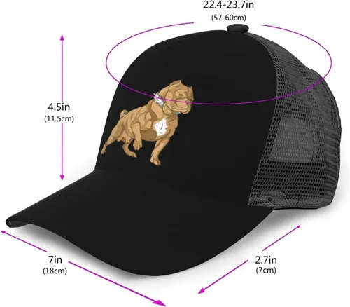 Vista 3 de American Bully Trucker Hat - Gorra de béisbol de malla para hombres o mujeres al aire libre