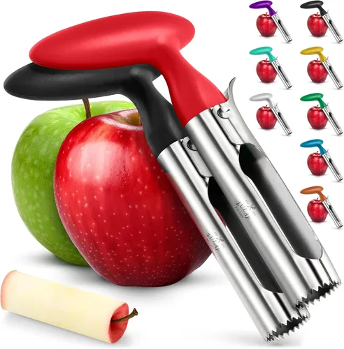 Vista 12 de Zulay Kitchen Herramienta Premium para Descorazonar Manzanas - Hojas Ultra Afiladas de Acero Inoxidable y Serradas para Descorazonar Fácilmente