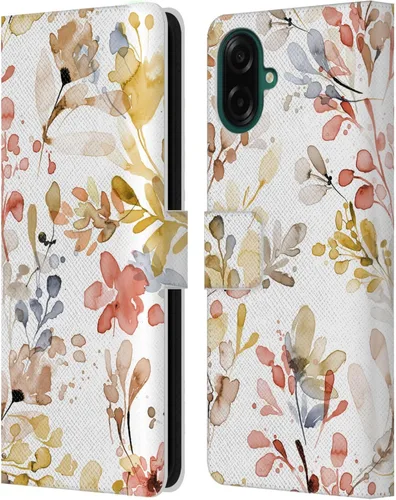 Vista 221 de Head Case Designs Officially Licensed Ninola Beige Wild Grasses Leather Wallet Case Compatible with Samsung Galaxy A07 4G