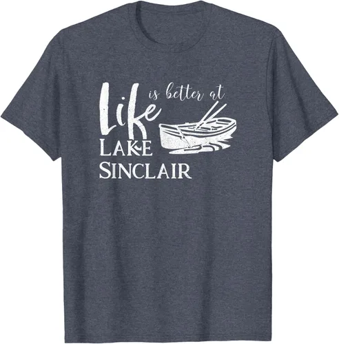 Vista 87 de Life is Better at Lake Sinclair Georgia Camiseta Negro