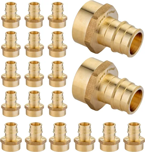 Vista 7 de 10 unidades HeSun 1/2" Pex A Expansión x 1/2" Hembra NPT Drop Ear Elbow