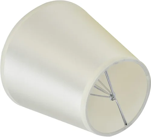 Vista 6 de 2 pantallas de tela para lámpara, con clip E14, cubierta de lámpara de mesa, pantalla de lámpara para el hogar, oficina, pasillo, decoración de Beige