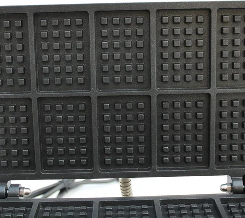 Vista 7 de Máquina eléctrica de gofres comercial de 10 piezas, temperatura de 110 V, 122-572 ℉, horneador de gofres belga antiadherente para restaurante y uso