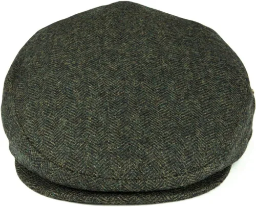 Vista 3 de VOBOOM - Gorra plana en espiga para hombre con mezcla de lana