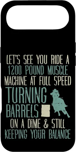 Vista 27 de 1200 Pound Muscle Turning Barrels Racing Rodeo Horse Gift Case for iPhone 17
