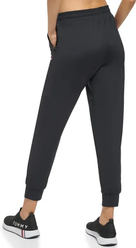 Vista 3 de Tommy Hilfiger Pantalones deportivos de poliéster reciclado con bolsillos inclinados en la cintura elástica y cordón ajustable para mujer
