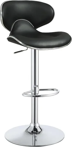 Vista 4 de Coaster Home Furnishings Edenton 120359 Taburete tapizado ajustable negro (juego de 2)