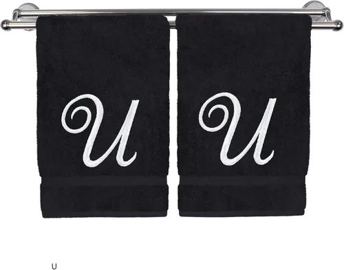Vista 65 de Toalla de mano con monograma, regalo personalizado, 16 x 30 pulgadas, extra absorbente, 100% algodón turco, acabado de rizo suave, para baño, cocina