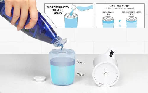 Vista 7 de Better Living Products 70126 Dispensador automático de jabón de manos de espuma, 10 onzas, grafito