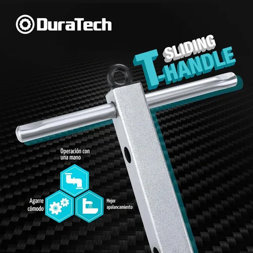 Vista 5 de DURATECH Llave telescópica para lavabo, llave de fregadero, mandíbula ajustable de capacidad de 3/8'' a 1-1/4'' con mango extensible de 10" a 17