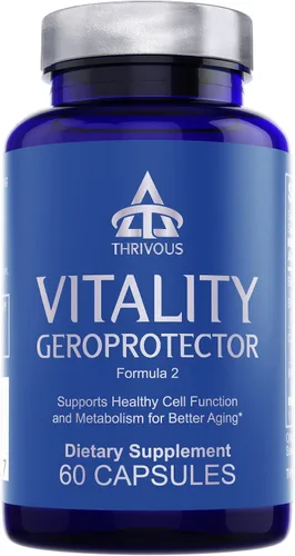 Vista 6 de Thrivous Geroprotector Stack - Mejora la función de cuerpo completo para un mejor envejecimiento - Suplemento geroprotector avanzado - Incluye