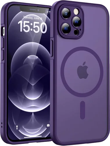 Vista 78 de TOCOL Funda para iPhone 11, compatible con Magsafe, protección completa de cámara, imanes integrados, protección contra caídas, funda translúcida