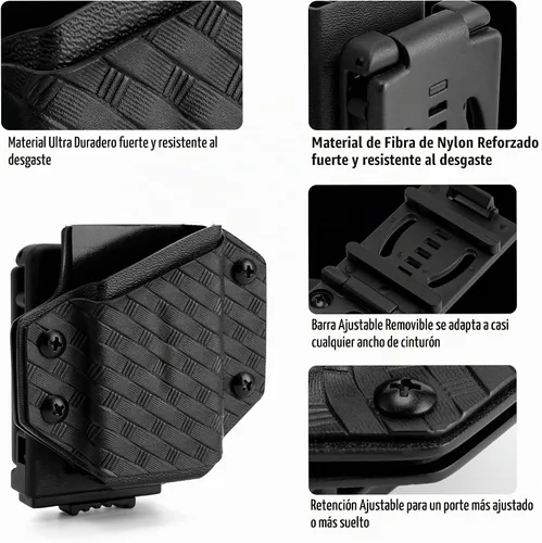 Vista 3 de TACTICAL GEEK TX1 - Funda multiherramienta EDC, funda ajustable con clip trasero para cinturón, multiherramienta no incluida (negro)