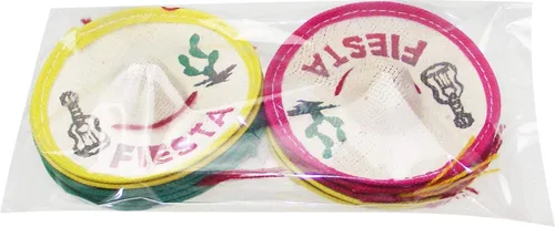 Vista 4 de 12 Mini Fiesta Sombrero, 3 pulgadas de ancho Mini sombreros (12)