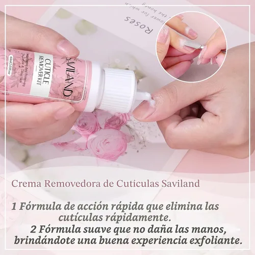 Vista 2 de Kit de aceite para cutículas y removedor de cutículas de SAVILAND: manicura casera 6PCS