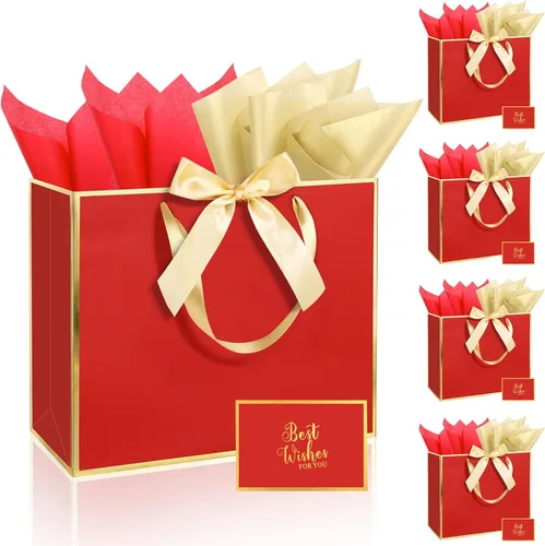 Vista 33 de Ethhqu Bolsas de regalo grandes con asas