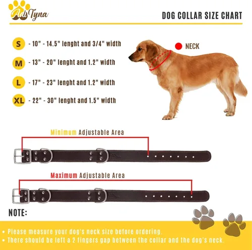 Vista 7 de Juego de collar y correa de cuero para perro, correa de cuero para perro de 6 pies x 1/2 pulgadas y collar de perro resistente para cachorros