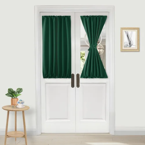 Vista 108 de DWCN Cortinas para Puertas Francesas – Cortinas opacas térmicas con bolsillo para barra para puertas con ventana de cristal, puertas de cocina