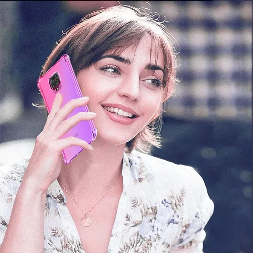 Vista 6 de Funda para Redmi Note 9 Pro Max/Note 9S/Poco M2 Pro/Redmi Note 10 Lite Linda Caso, Gradient Slim Anti Scratch TPU Funda protectora a prueba